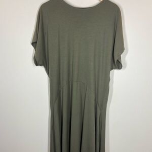 Zara Olive Batwing Long Dress